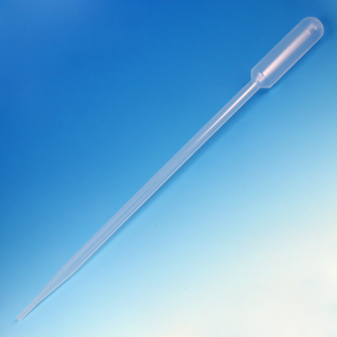 Globe Scientific Transfer Pipet, 15mL, Graduated to 5mL, Extra Long, 215mm (8.5 Inches Long), 250/Box Image
